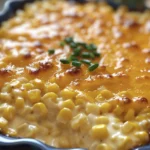 Easy and Delicious Cream Cheese Corn Casserole Recipe finished dish