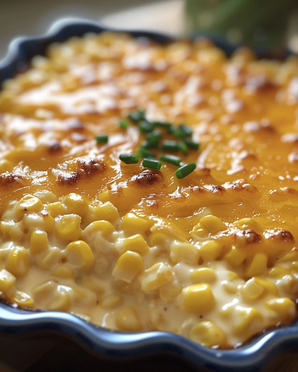 Easy and Delicious Cream Cheese Corn Casserole Recipe finished dish