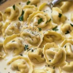 Easy and Delicious Creamy Cheese Tortellini Recipe finished dish
