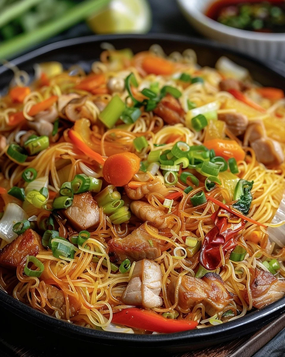 Easy and Delicious Filipino Pancit Recipe finished dish