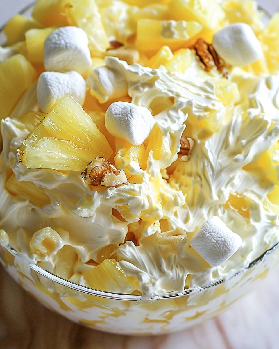 Easy and Delicious Pineapple Fluff Recipe finished dish