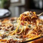 Easy and Delicious Spaghetti Casserole Recipe finished dish