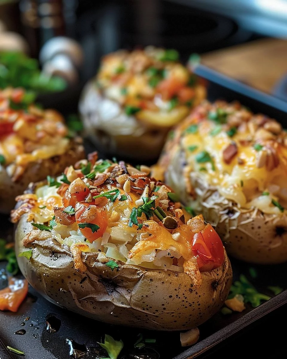Easy and Delicious Stuffed Jacket Potatoes Recipe finished dish