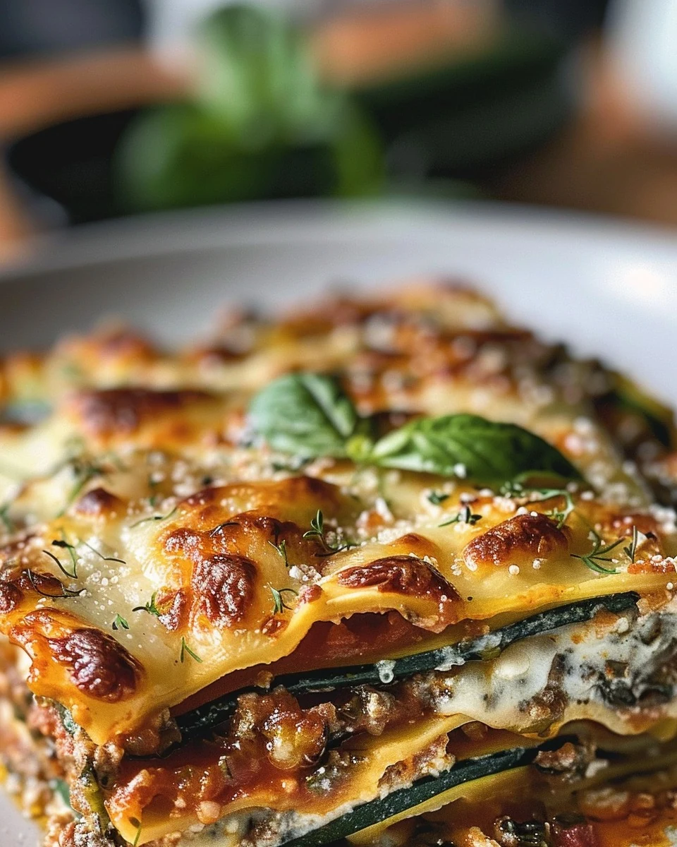 Easy and Delicious Zucchini Lasagna Recipe finished dish