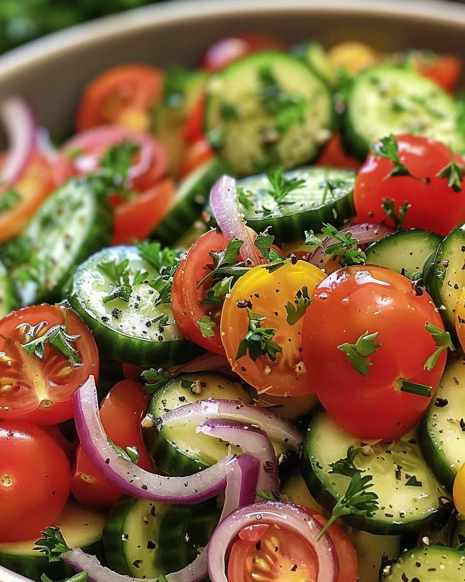 Easy and Refreshing Garden Salad Recipe finished dish