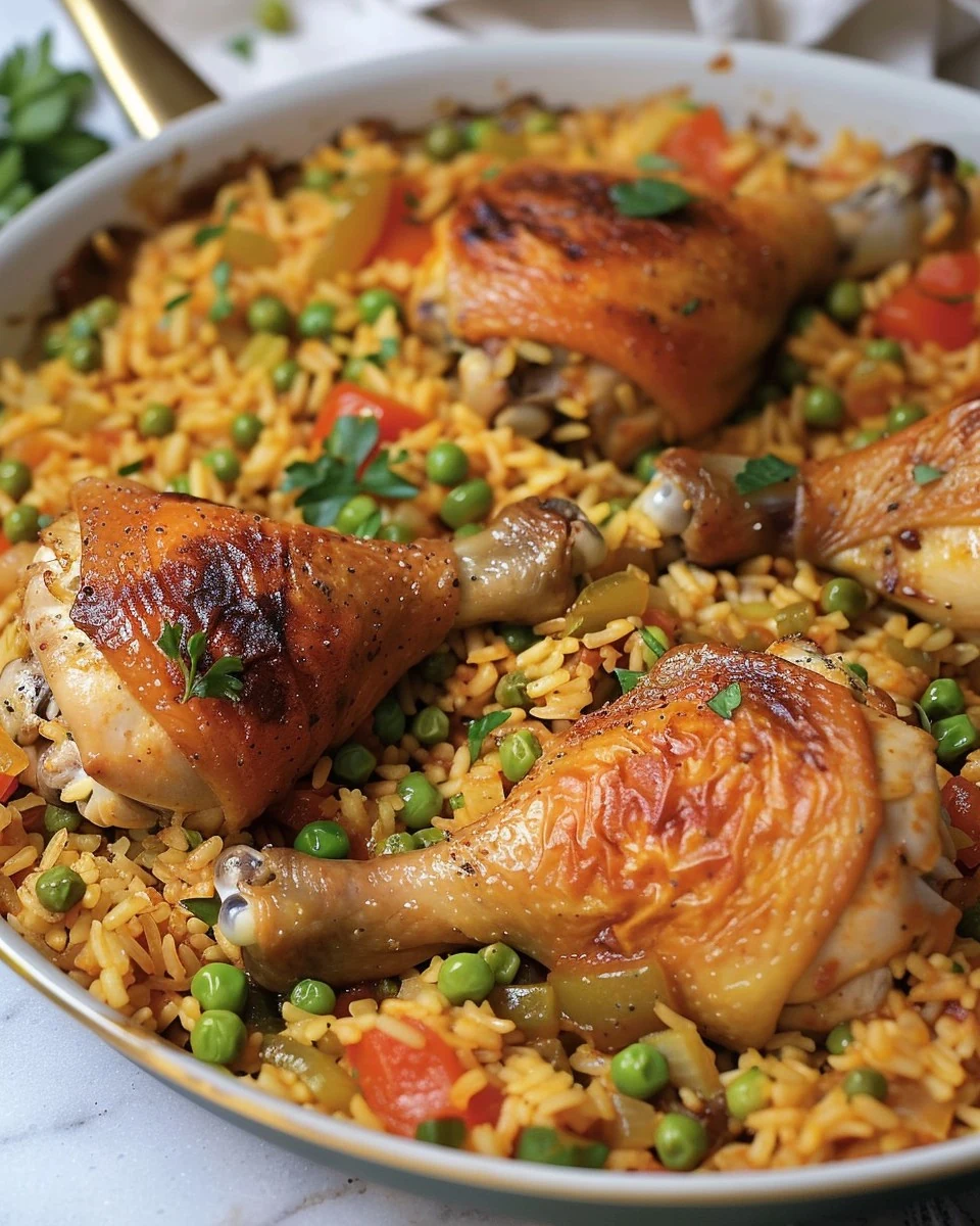 Easy Arroz con Pollo Recipe for a Hearty Meal finished dish