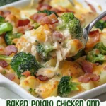 Easy Baked Potato Chicken and Broccoli Casserole Recipe finished dish