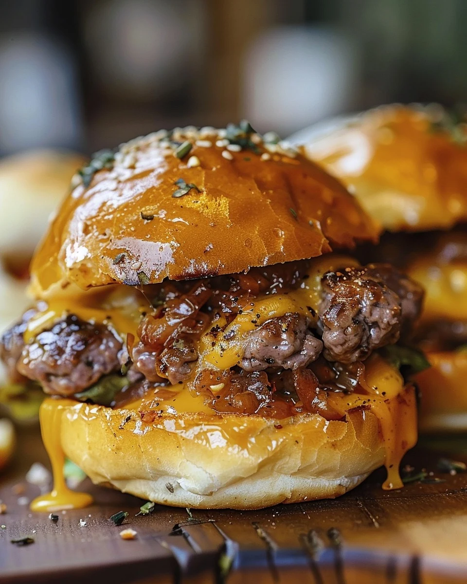 Easy Beef Cheddar Sliders for Your Next Gathering finished dish