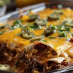 Easy Beef Enchilada Bake Recipe for Family Meals finished dish
