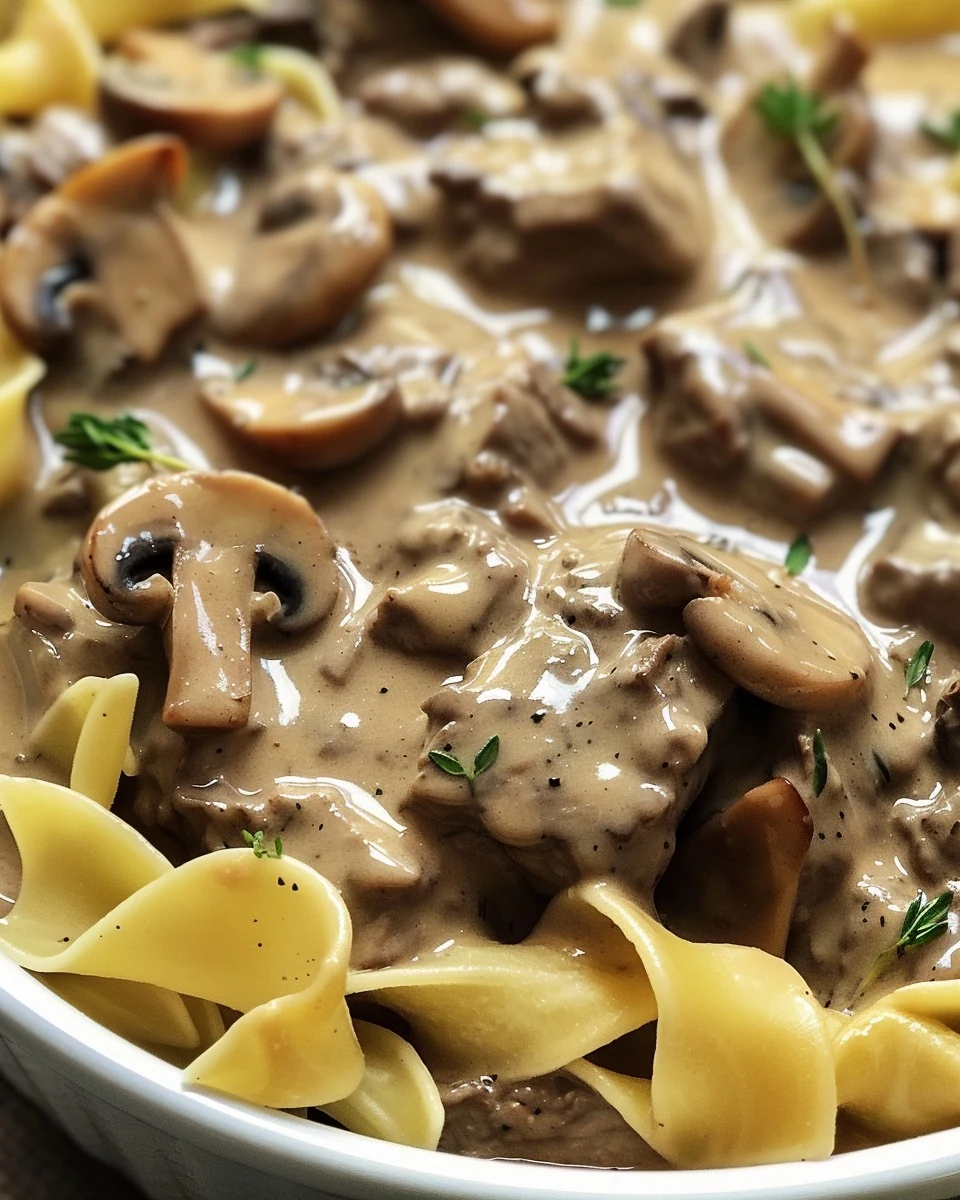 Easy Beef Stroganoff Casserole Recipe for Family Dinners finished dish