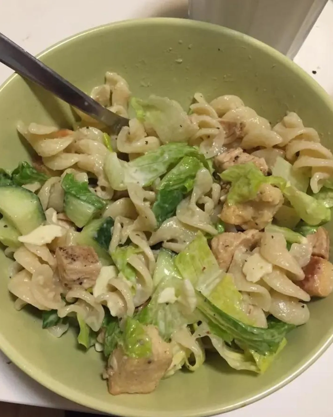 Easy Caesar Pasta Salad Recipe for Any Occasion finished dish