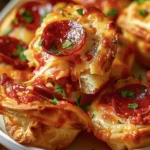Easy Cheesy Pepperoni Pizza Puffs - Quick & Delicious finished dish