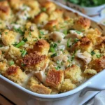 Easy Chicken and Dressing Casserole Recipe finished dish