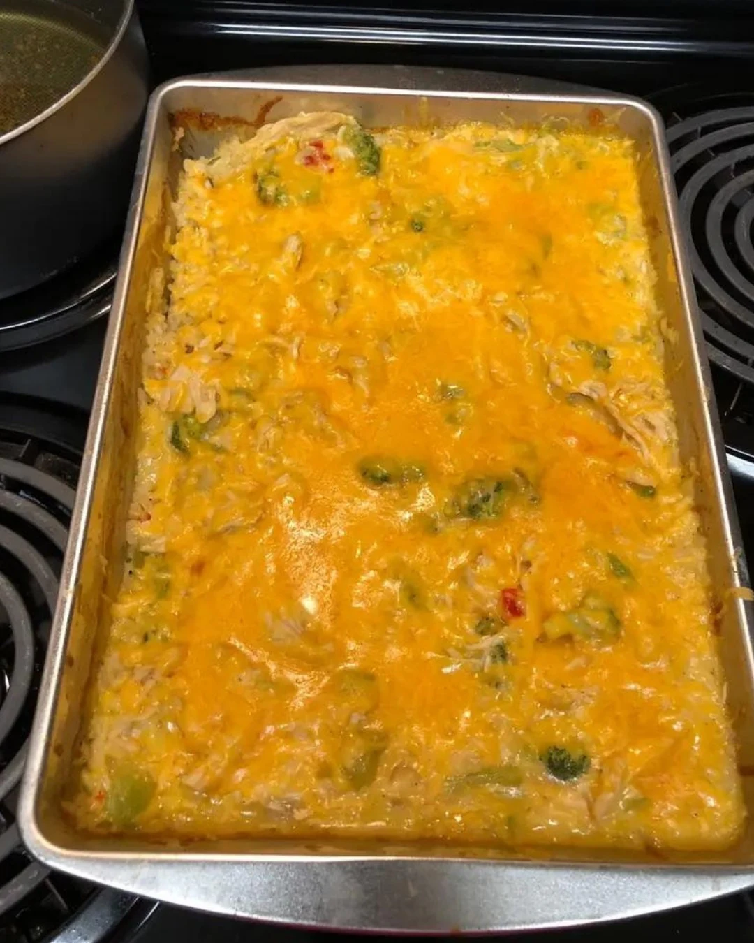 Easy Chicken Broccoli Rice Casserole Recipe finished dish
