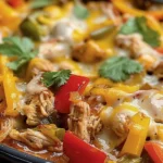 Easy Chicken Fajita Casserole Recipe for Family Dinners finished dish