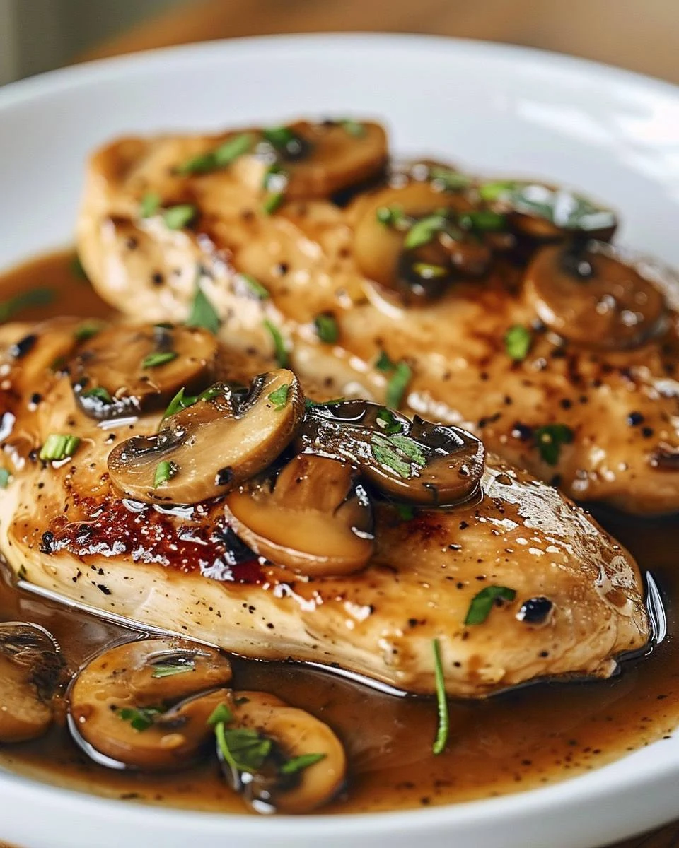 Easy Chicken Marsala Recipe for a Flavorful Dinner finished dish