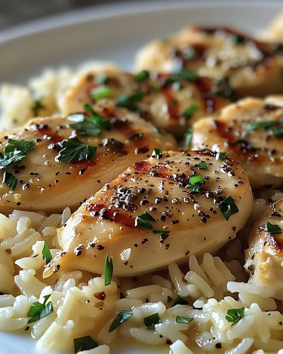 Easy Chicken Scampi with Garlic Parmesan Rice Recipe