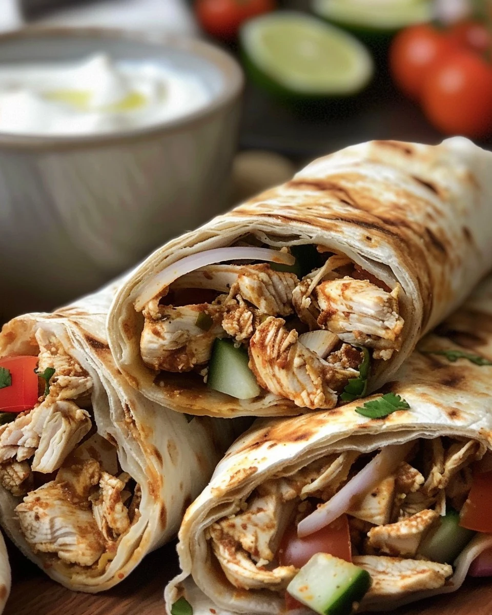 Easy Chicken Shawarma Wrap Recipe for a Flavorful Meal finished dish