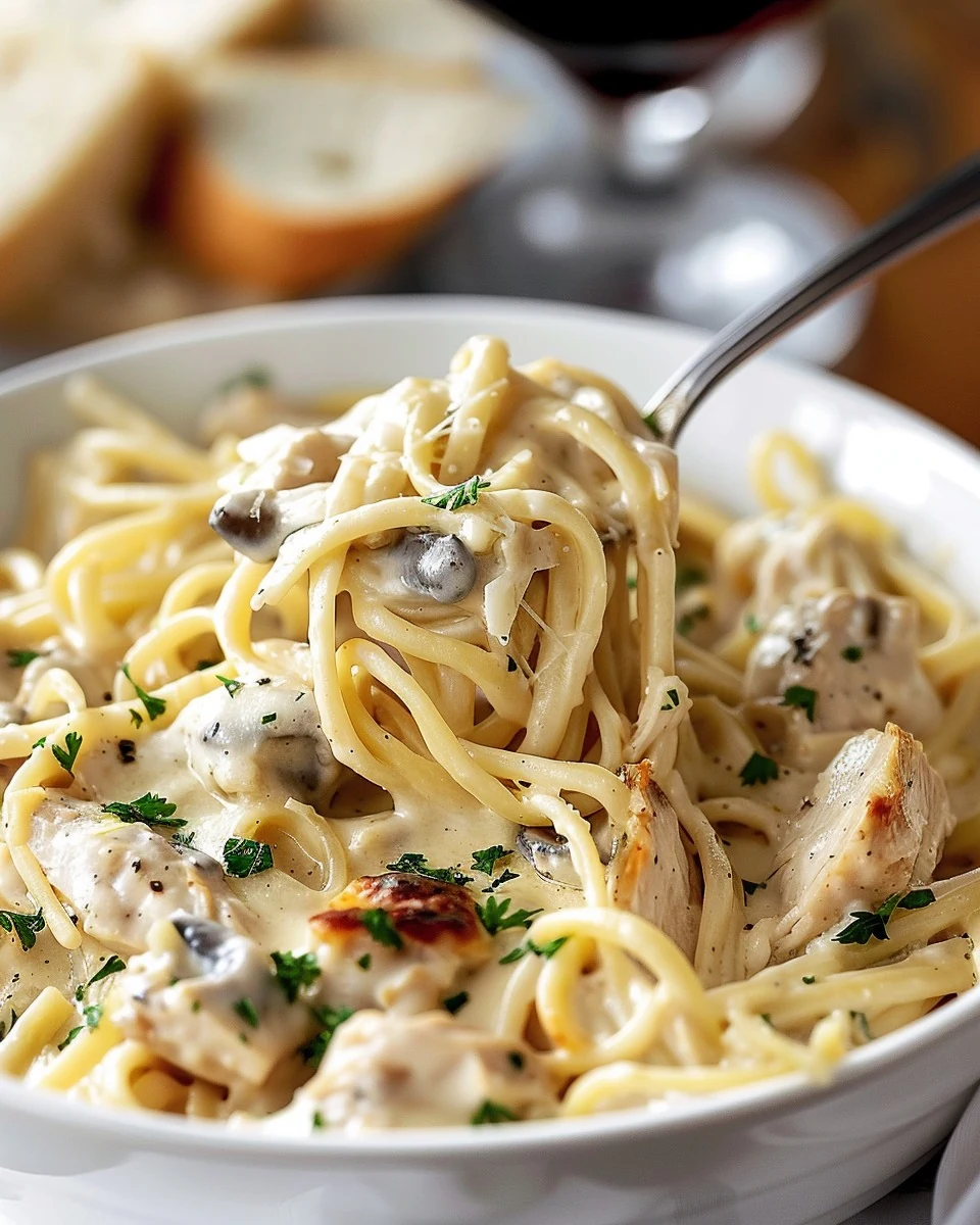 Easy Chicken Tetrazzini Recipe for a Cozy Dinner finished dish