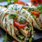 Easy Chicken Tzatziki Wraps Recipe in 30 Minutes finished dish