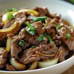 Easy Chinese Beef and Onion Stir Fry Recipe finished dish