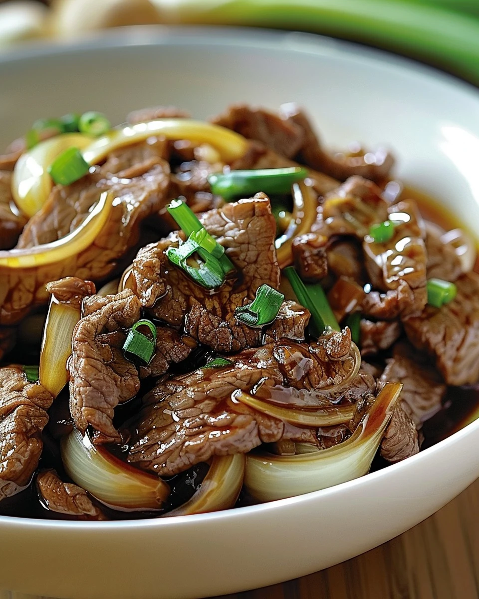 Easy Chinese Beef and Onion Stir Fry Recipe finished dish