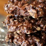 Easy Chocolate Oatmeal No Bake Cookies - Recipe finished dish