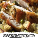 Easy Crockpot Chicken and Stuffing Recipe finished dish