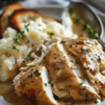 Easy Crockpot Chicken Gravy Recipe for Comforting Meals finished dish