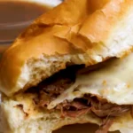 Easy Crockpot French Dip Sandwich Recipe for Dinner finished dish