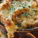 Easy Crockpot French Onion Soup Recipe for Comfort finished dish