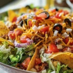 Easy DORITO TACO SALAD Recipe for Any Occasion finished dish