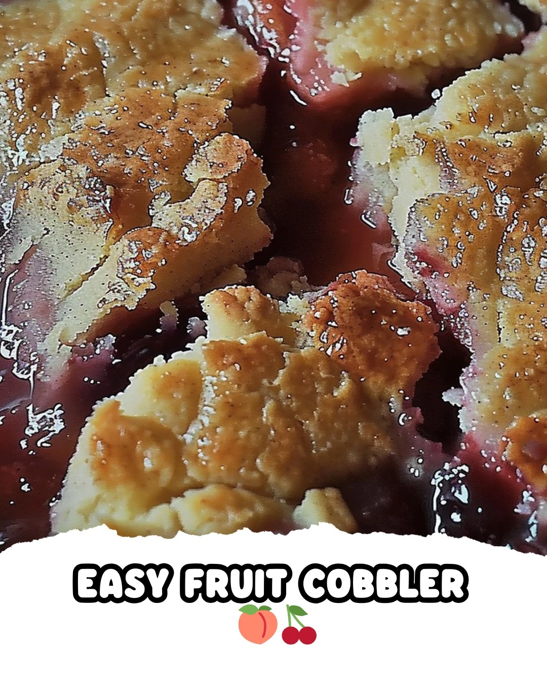 Easy FRUIT Cobbler: Quick and Delicious Dessert Recipe finished dish