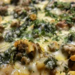 Easy Ground Beef Spinach Casserole Recipe finished dish
