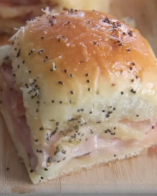 Easy Ham and Cheese Sliders Recipe for a Crowd finished dish