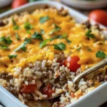 Easy Hamburger Rice Casserole: A Quick Family Favorite finished dish