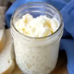 Easy Homemade Butter in a Mason Jar Recipe finished dish