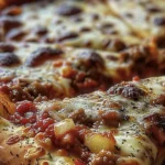 Easy Homemade Chicago Style Deep Dish Pizza Recipe finished dish
