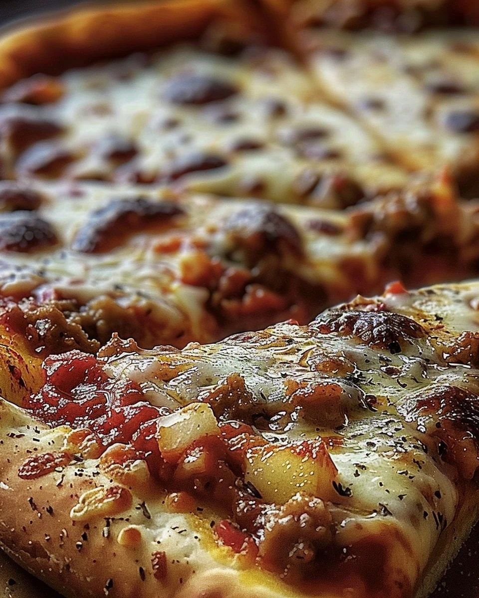 Easy Homemade Chicago Style Deep Dish Pizza Recipe finished dish