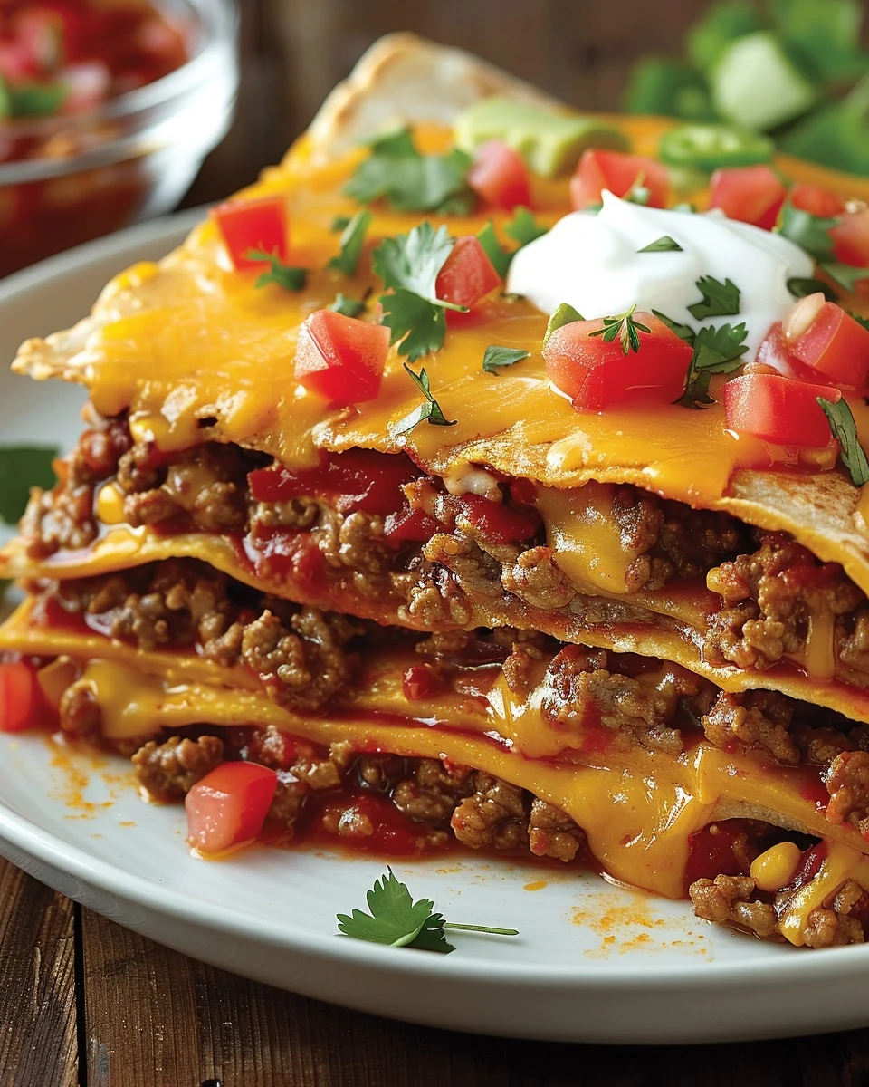 Easy Layered Taco Bake Recipe for a Family Feast