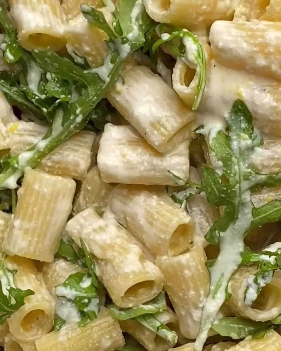 Easy Lemon Ricotta Pasta with Arugula Recipe finished dish