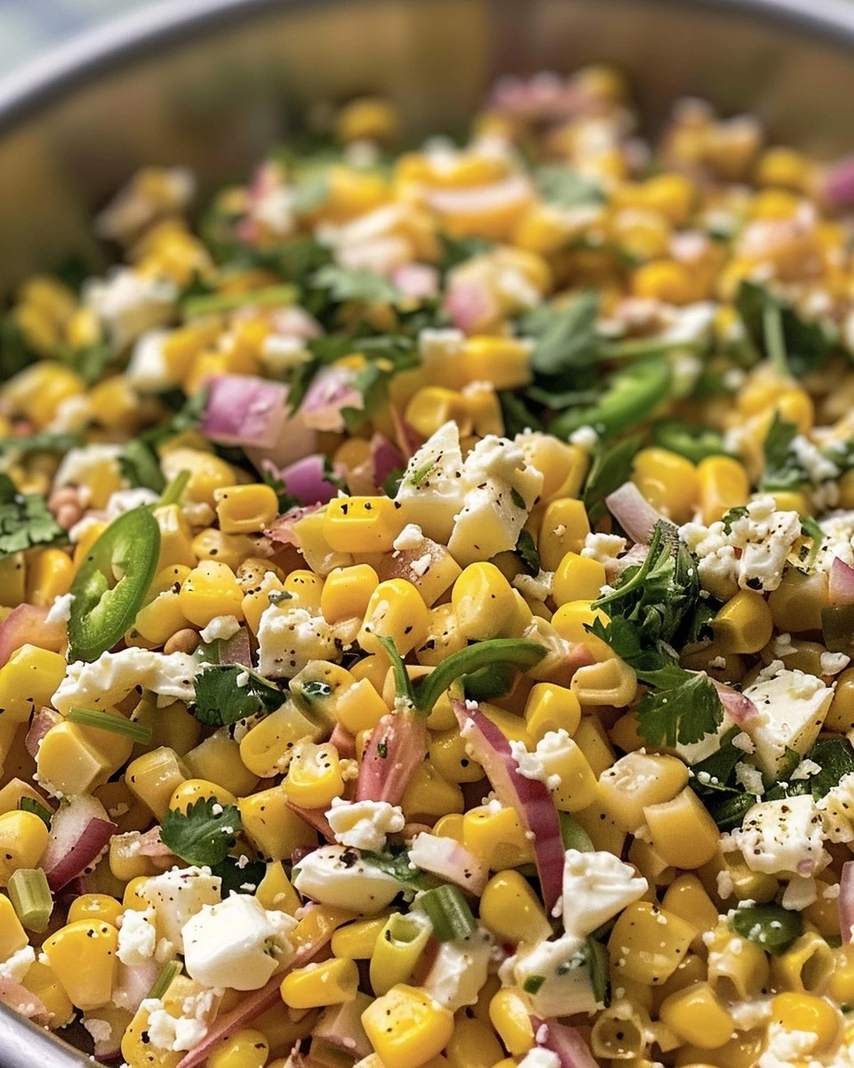 Easy Mexican Street Corn Salad Recipe for Summer finished dish