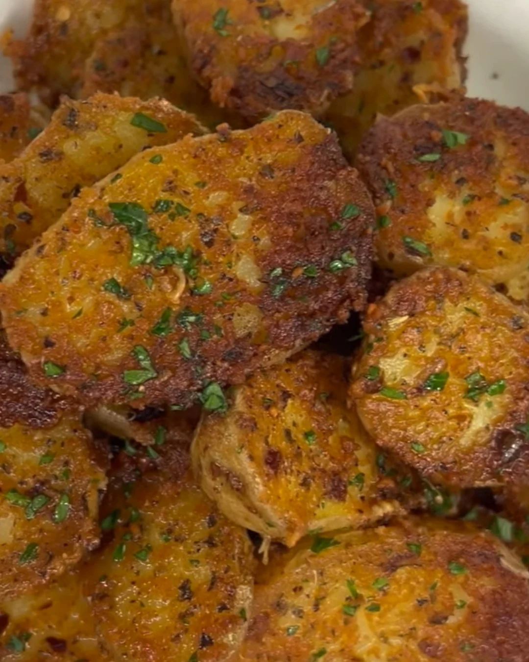 Easy Mini Baked Parmesan Potato Rounds Recipe finished dish