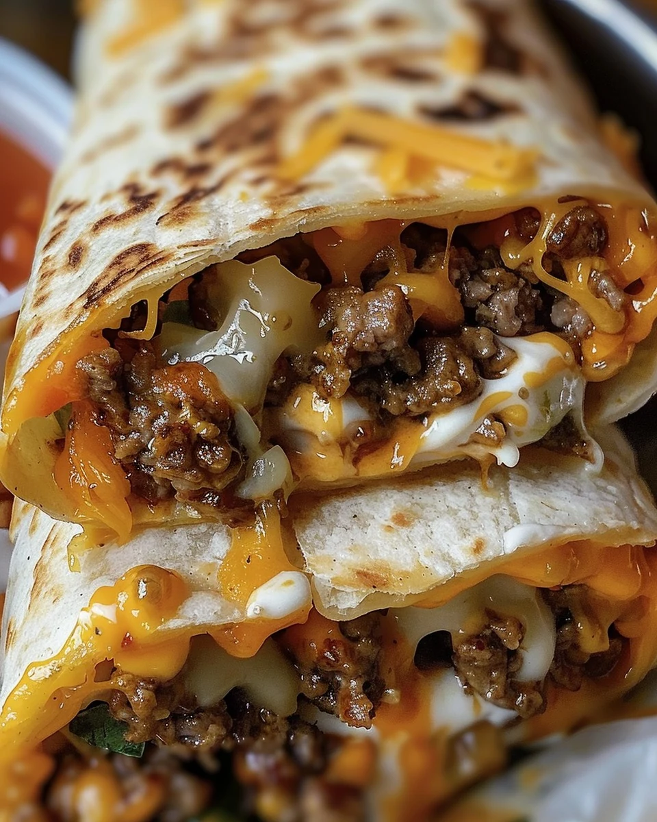 Easy Nacho Cheese Beef Wrap Recipe for Quick Meals finished dish