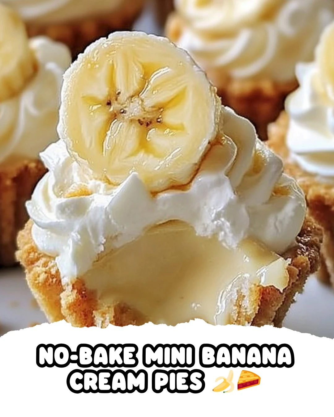 Easy No-Bake Mini Banana Cream Pies Recipe
