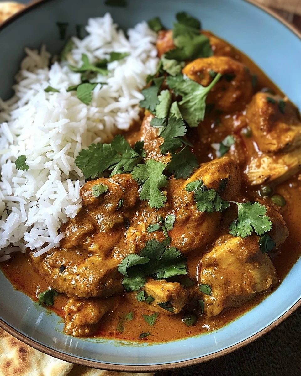 Easy North Indian Chicken Curry Recipe for Dinner finished dish