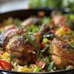 Easy One-Pot Chicken and Rice Recipe for Busy Nights finished dish