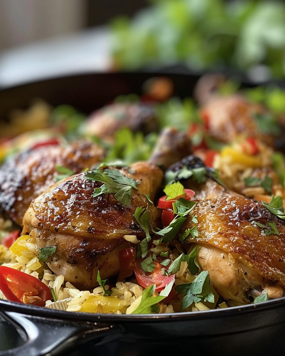 Easy One-Pot Chicken and Rice Recipe for Busy Nights finished dish