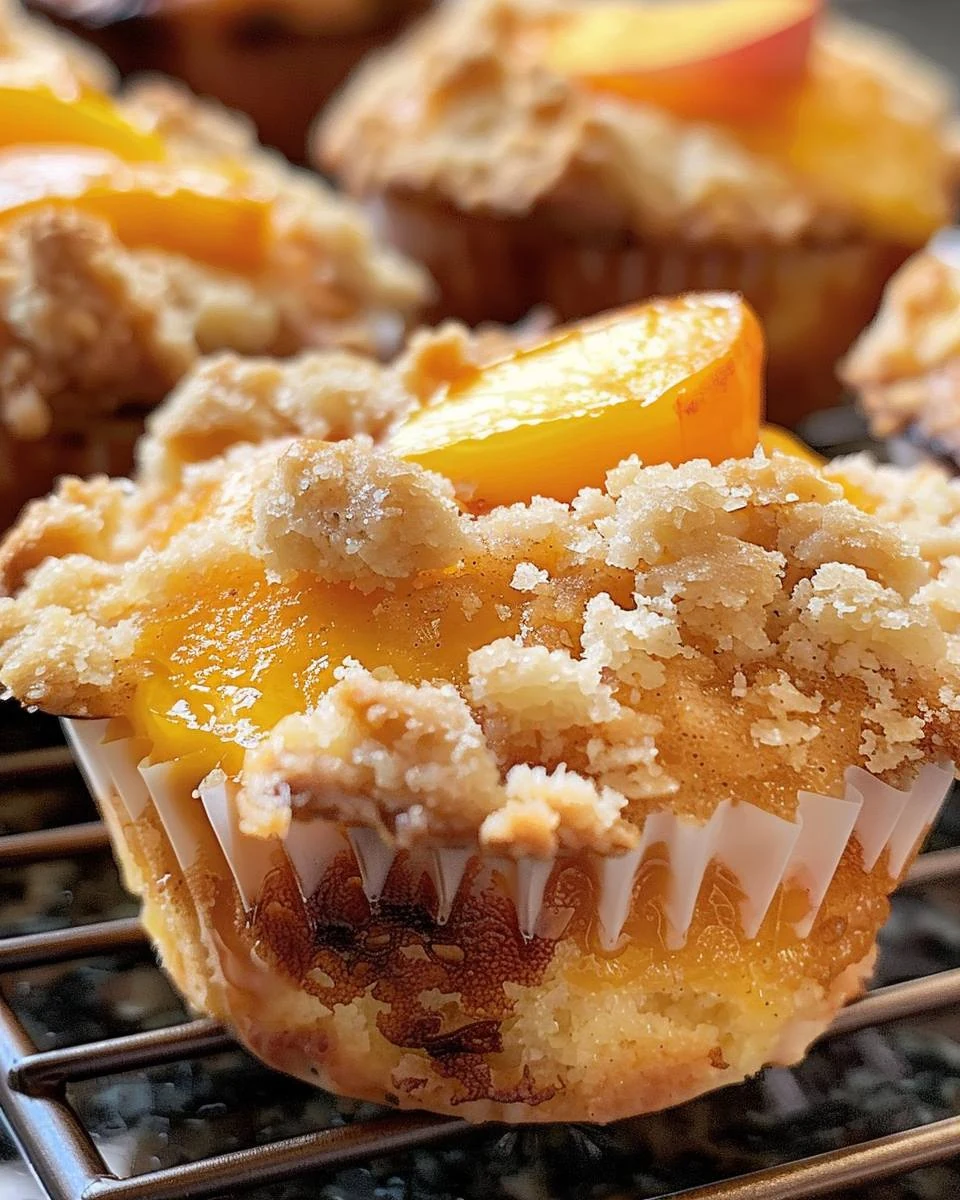 Easy Peach Cobbler Muffins Recipe for a Sweet Treat finished dish