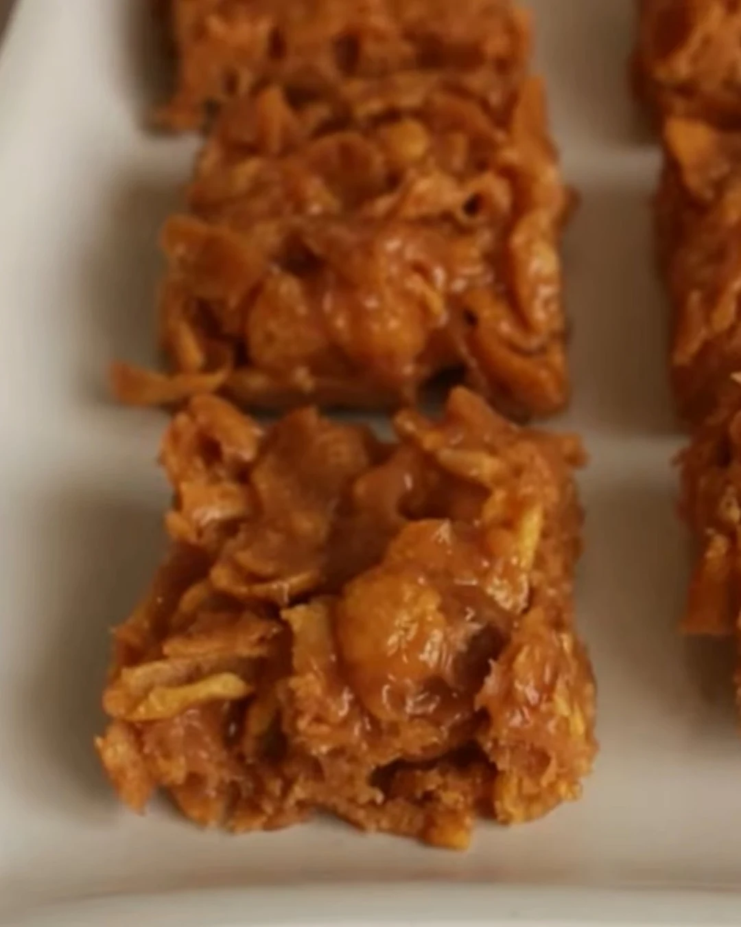 Easy Peanut Butter Cornflake Clusters Recipe finished dish